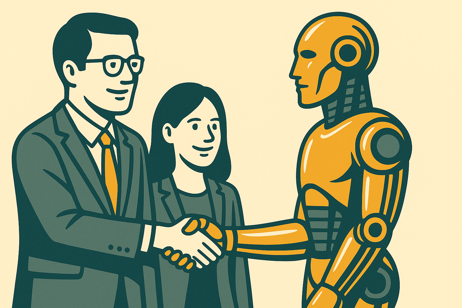 Consultant interacting with AI interface